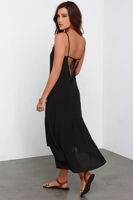 Cute Black Dress - Black Midi Dress - High-Low Dress - $44.00 - Lulus
