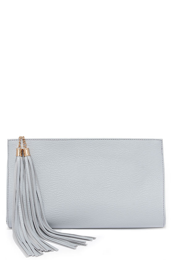 grey clutch