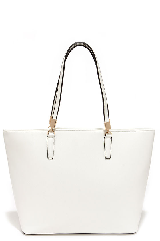Chic White Tote - White Handbag - $38.00 - Lulus