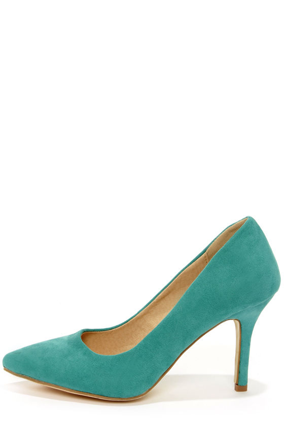 sea green high heels