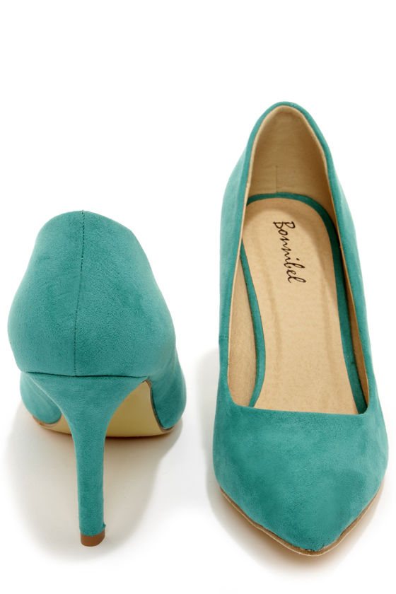 sea green high heels