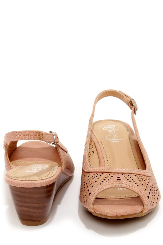 slingback peep toe wedges