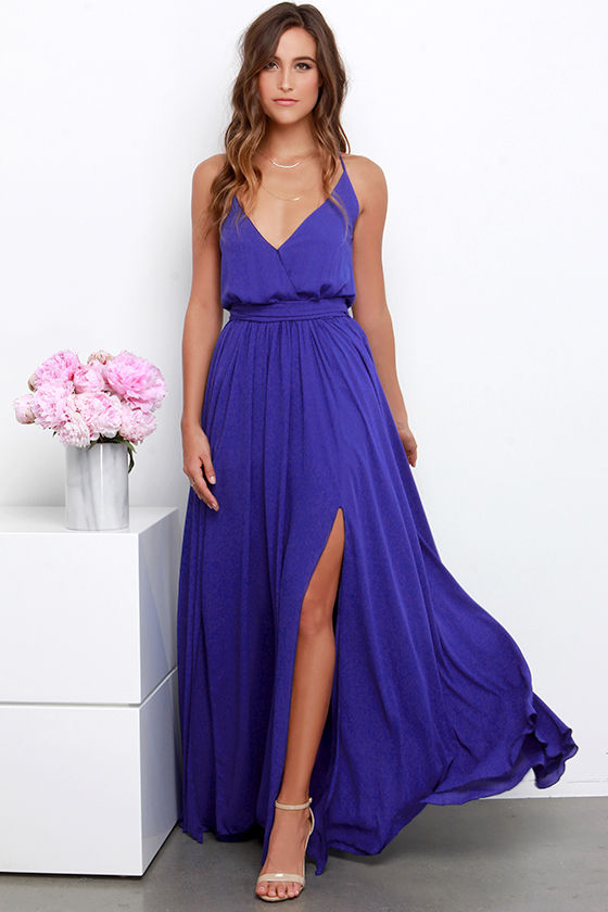 Elegant Indigo Dress - Maxi Dress - Indigo Gown - $96.00 - Lulus