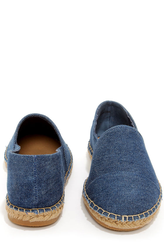 denim espadrille flats