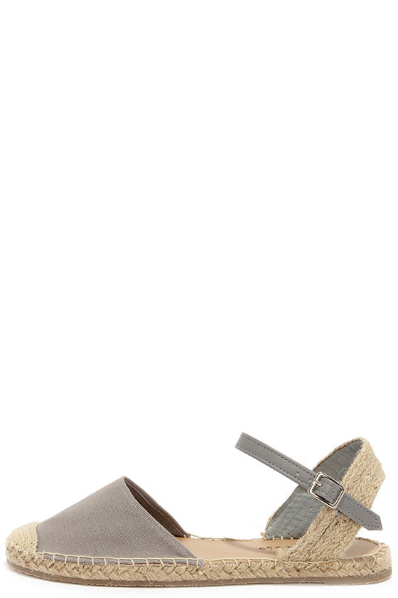 grey espadrilles sandals