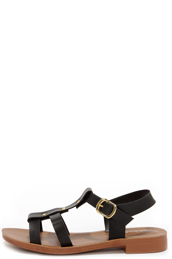 Cute Black Sandals - Flat Sandals - $21.00 - Lulus