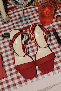 Reeze Dark Red Platform High Heel Sandals 1
