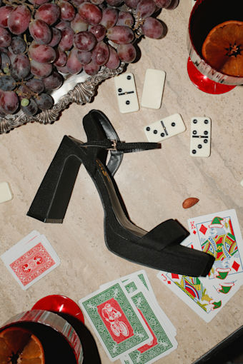 Reeze Black Platform High Heel Sandals 1