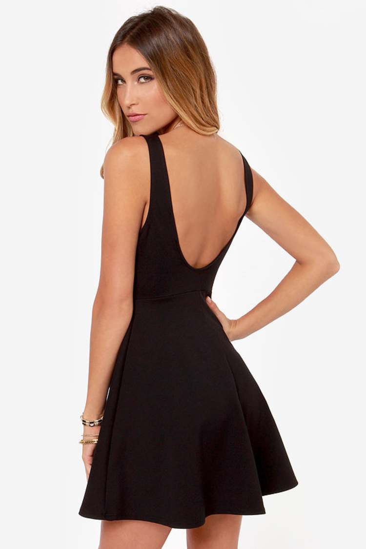 Sexy Black Dress - Little Black Dress - Skater Dress - Scoop Back - $36.00 - Lulus Sexy Black Dress - Little Black Dress - Skater Dress - Scoop Back - $36.00 - Lulus