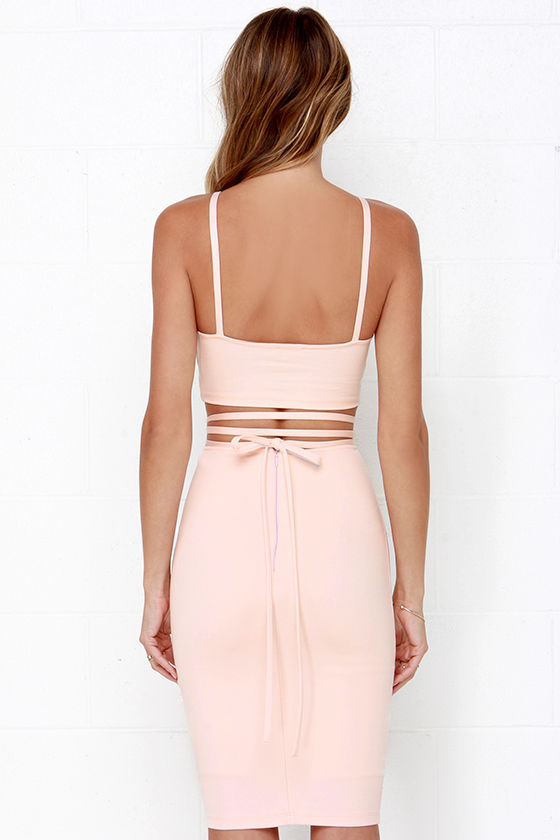 Deep Pink Two Piece Dress