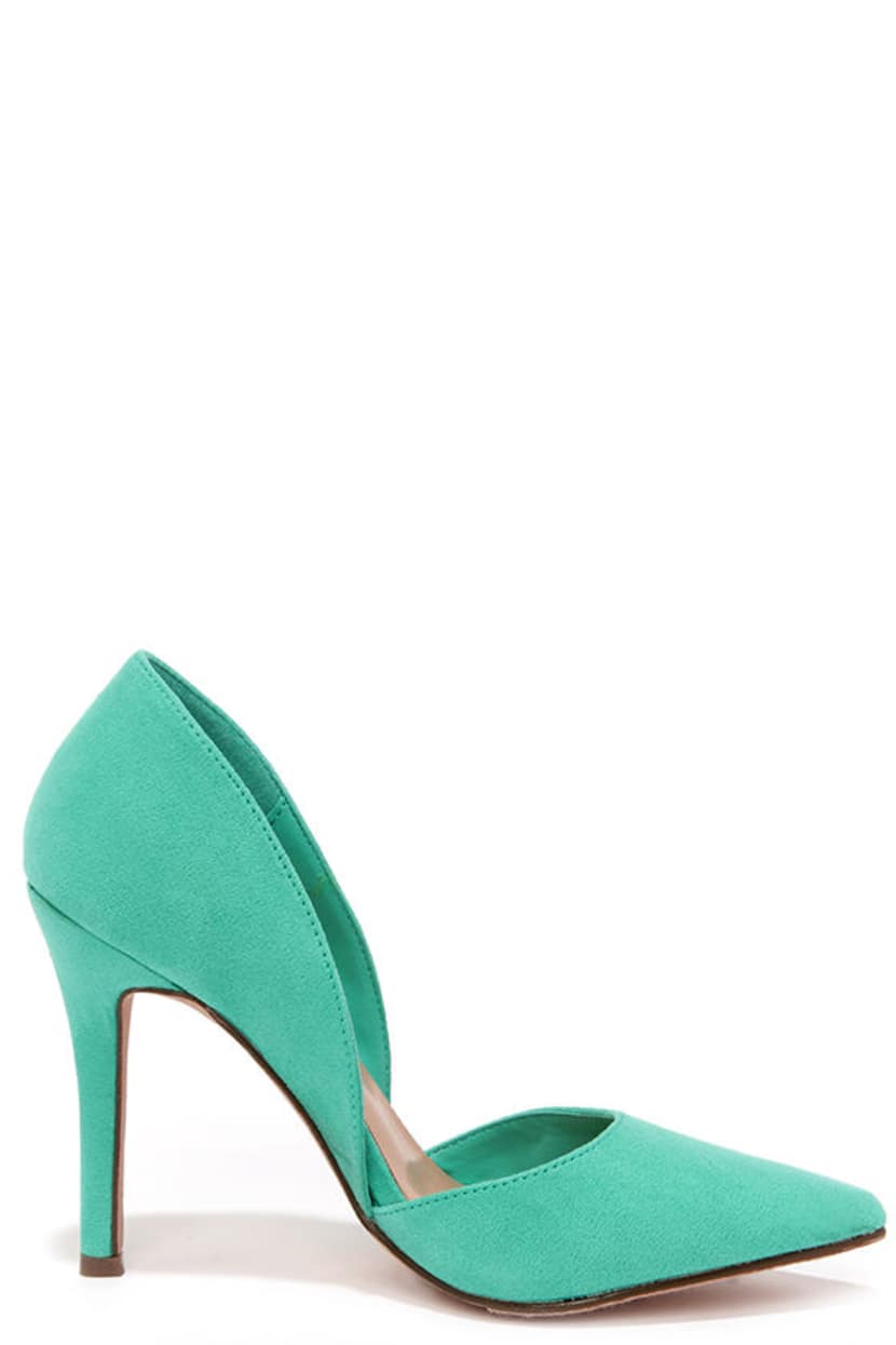 Cute Aqua Heels - Green Pumps - D'Orsay Heels - $26.00 - Lulus
