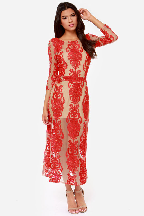 for love and lemons red lace dress