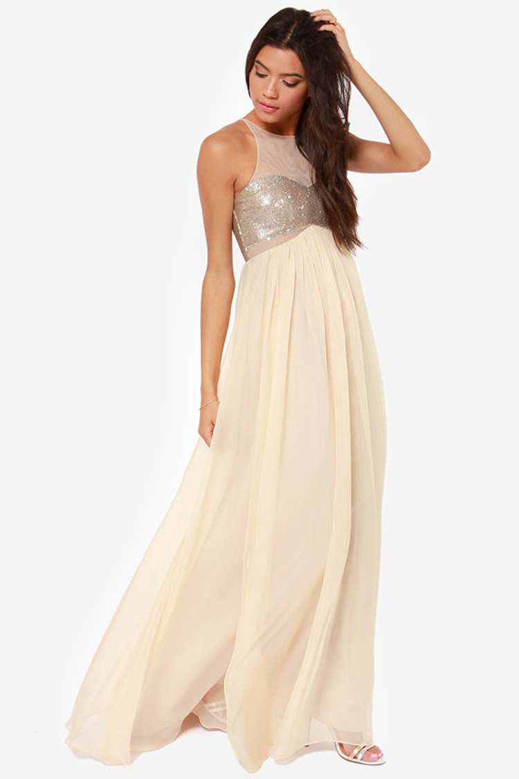 bariano gold dress Selina | Bariano