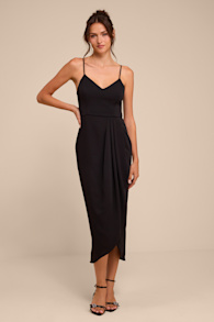 Reinette Black Midi Dress 2