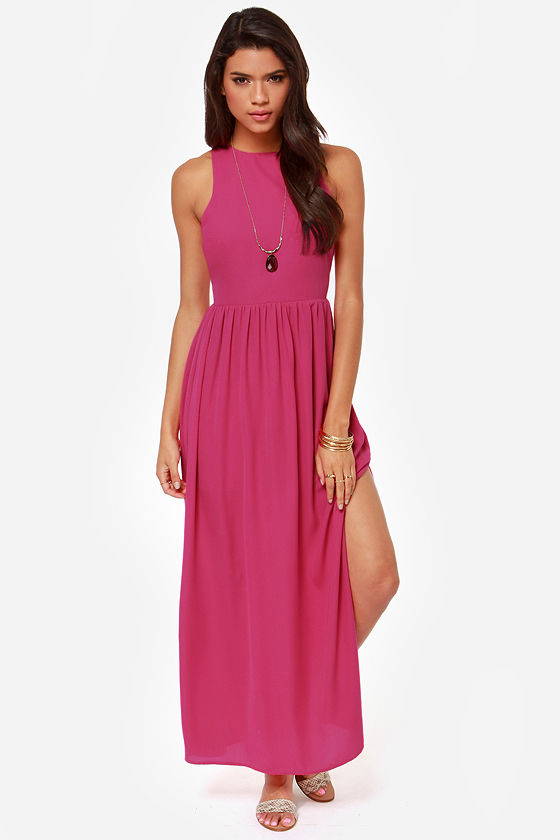 Beautiful Magenta Dress - Maxi Dress - Sleeveless Dress - $49.00 - Lulus
