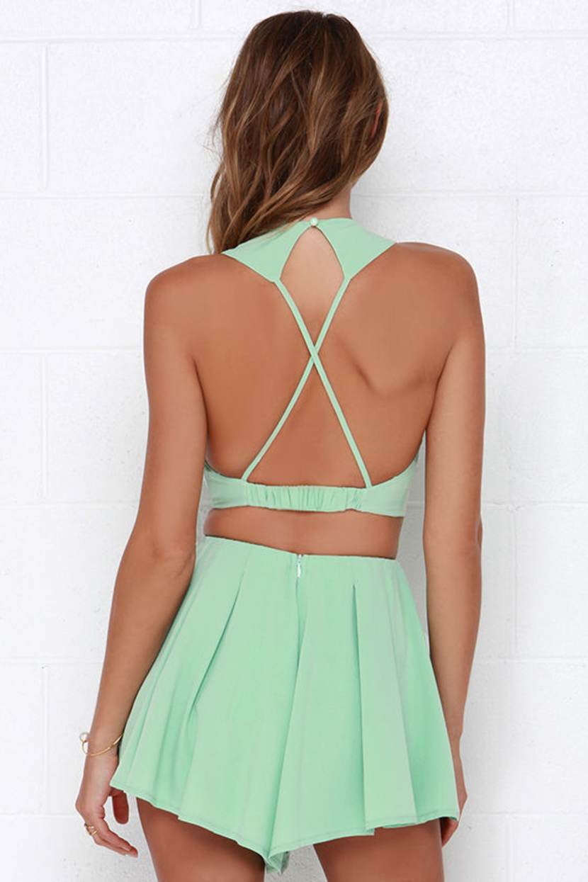 Cute Mint Green Two-Piece Set - Green Romper - $67.00 - Lulus
