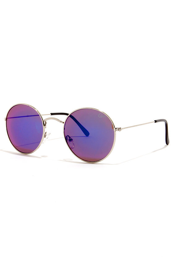 Quay Mod Star Silver Mirrored Sunglasses