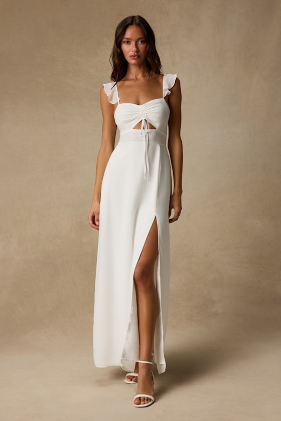 The Way to Love White Ruffled Maxi Dress 2