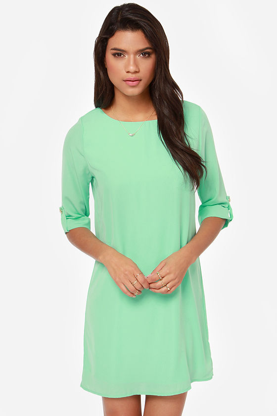 modest sage green dress