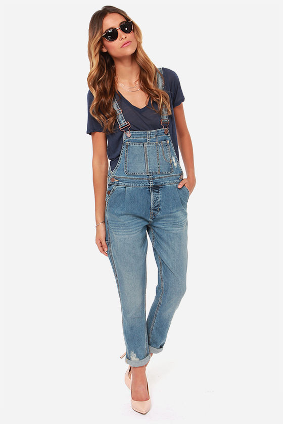Blank NYC All for One Distressed Overalls