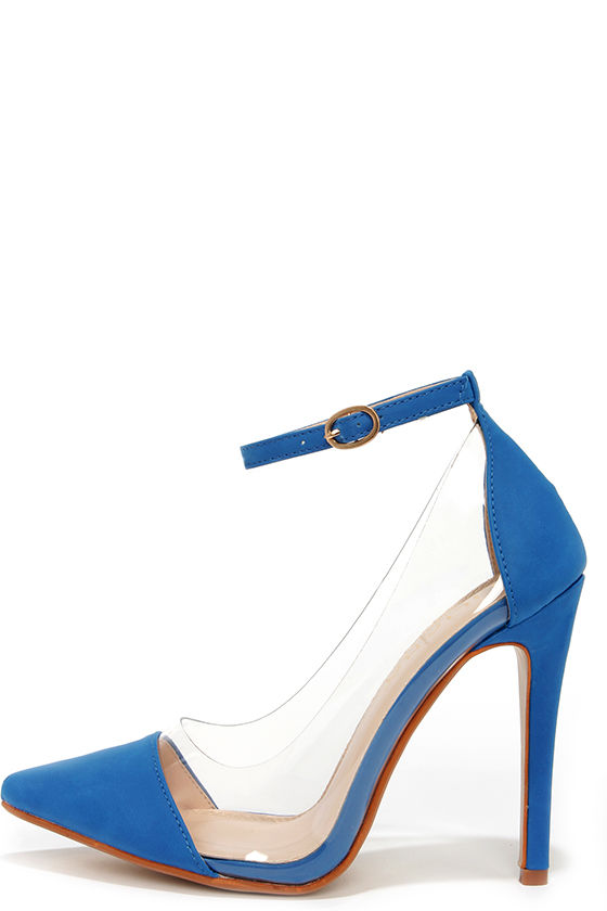 Cute Blue Heels - Lucite Heels - Pointed Pumps - $31.00 - Lulus