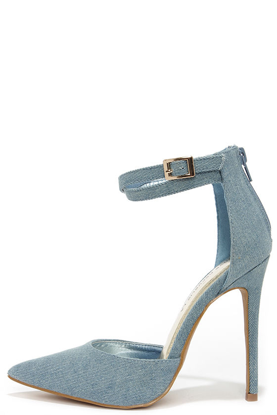 denim heels for women