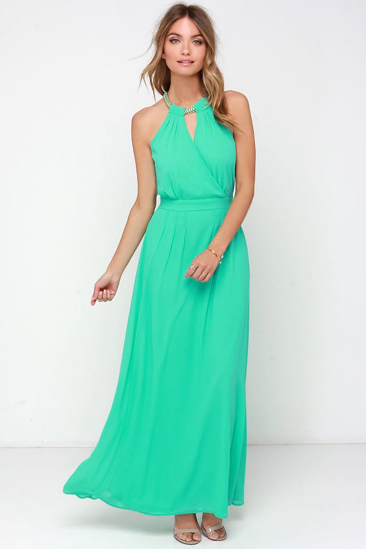 Pretty Mint Dress - Mint Maxi - Necklace Dress - $49.00 - Lulus