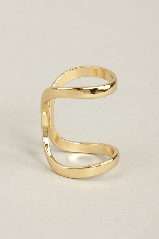 Pretty Gold Ring - Double Ring - $10.00 - Lulus