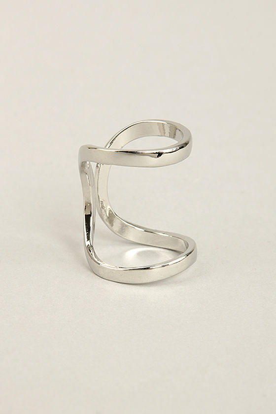 Pretty Silver Ring - Double Ring - $10.00