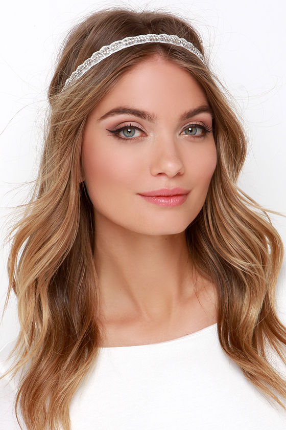 Cute Black and White Headband Beaded Headband Sash Headband 16.