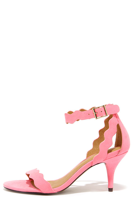 pastel pink kitten heels