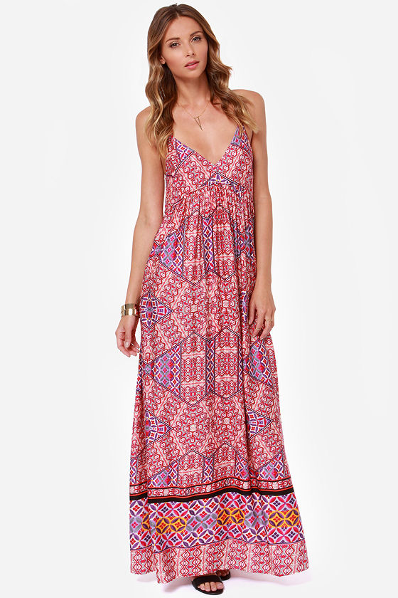 Mink Pink Water Tiles Dress - Print Dress - Maxi Dress - $95.00 - Lulus