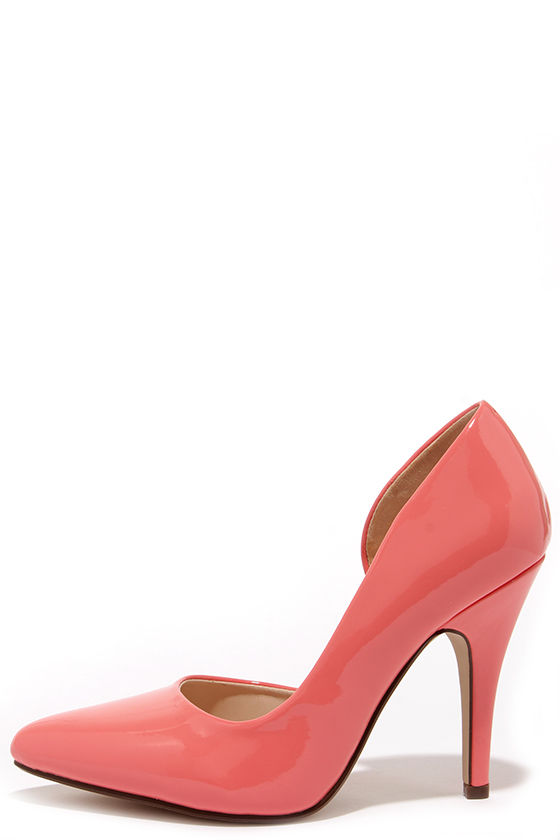 Chic Coral Pumps - D'Orsay Pumps - Pointed Toe Pumps - $24.00 - Lulus