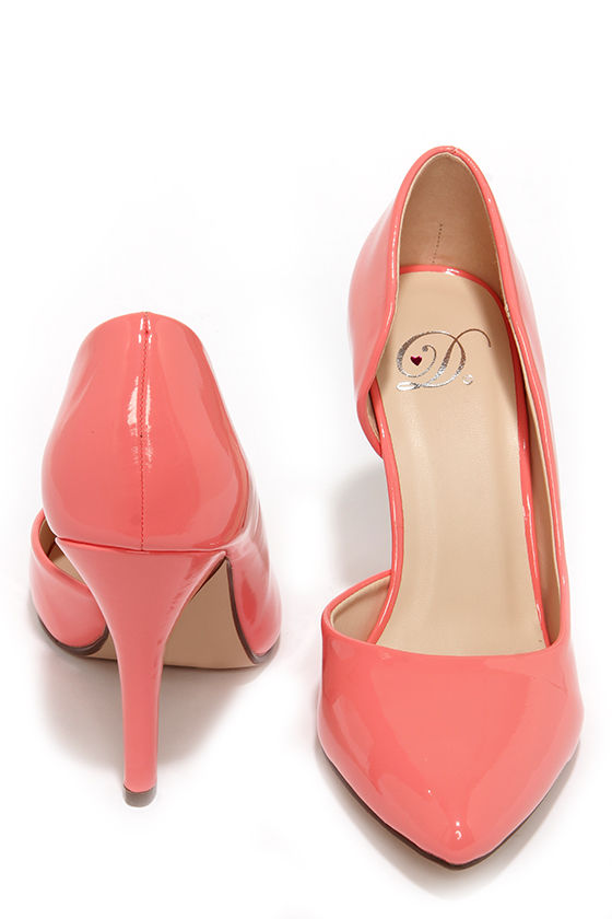 Chic Coral Pumps - D'Orsay Pumps - Pointed Toe Pumps - $24.00 - Lulus