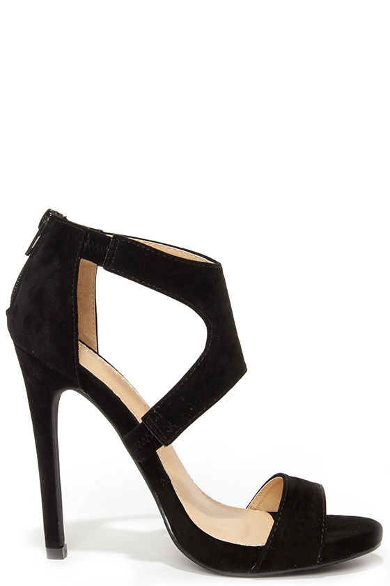 Pretty Black Heels - Dress Sandals - $36.00