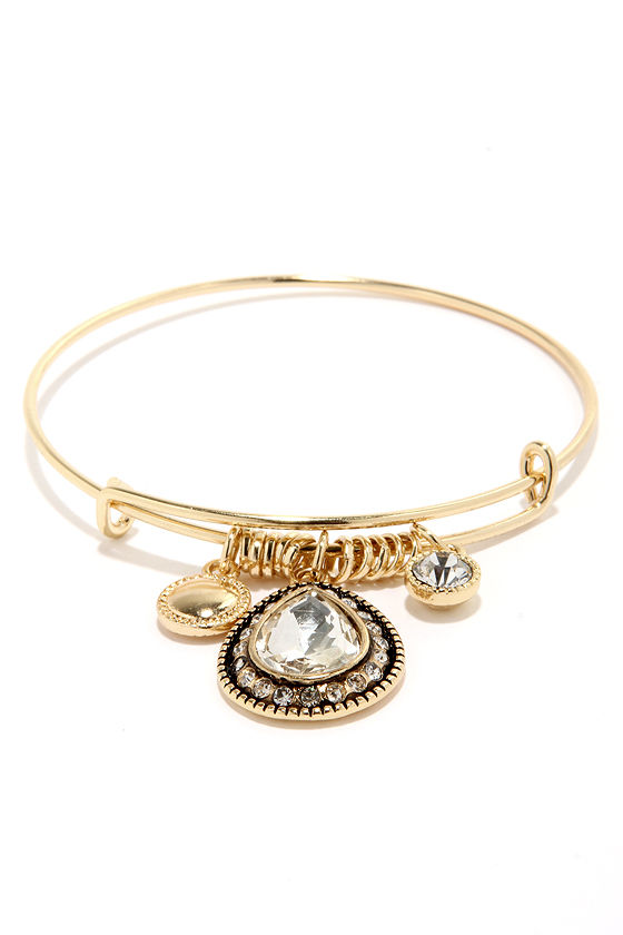 Rhinestone Bracelet Gold Bracelet 11.00 Lulus