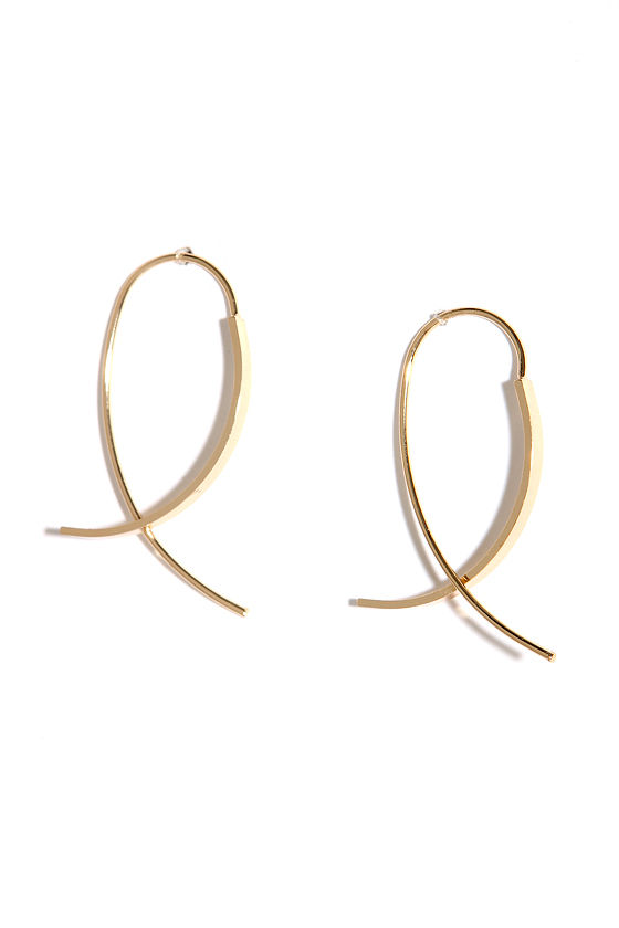 Chic Gold Earrings Threader Earrings 11.00 Lulus