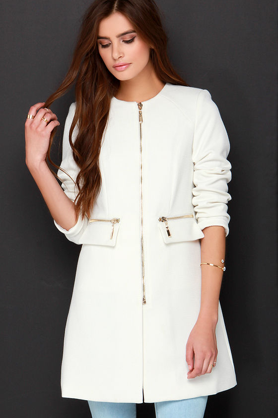 Ivory Coat White Jacket 104 Lulus