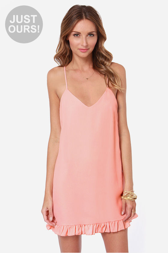 Pretty Peach Dress - Shift Dress - Pastel Dress - $48.00 - Lulus