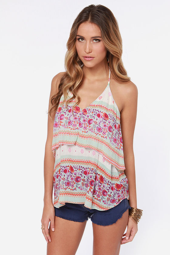 O'Neill Dale Top - Floral Print Top - Halter Top - $42.00 - Lulus