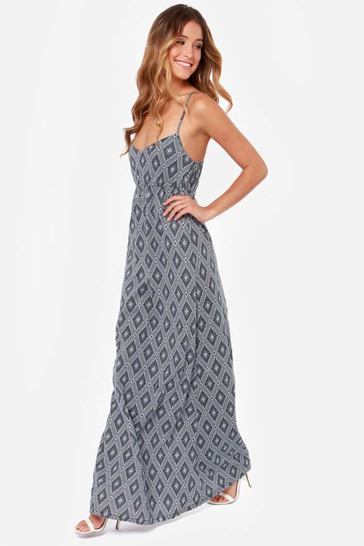 O'Neill Jenna Dress - Ink Blue Dress - Maxi Dress - $44.00 - Lulus