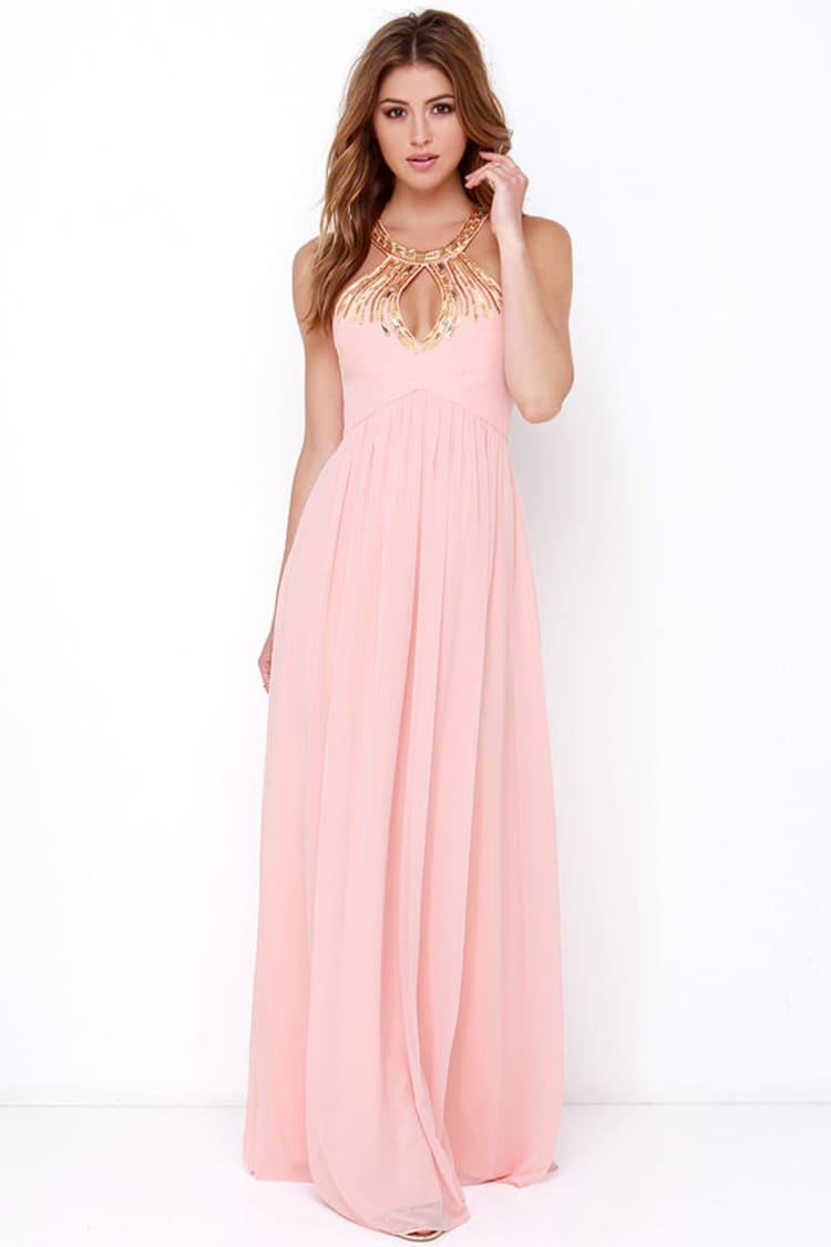 izabel beaded fringe strapless mini dress - white Beaded Long Sleeveless Chiffon Dress by Juliet 609 – ABC Fashion main image 1
