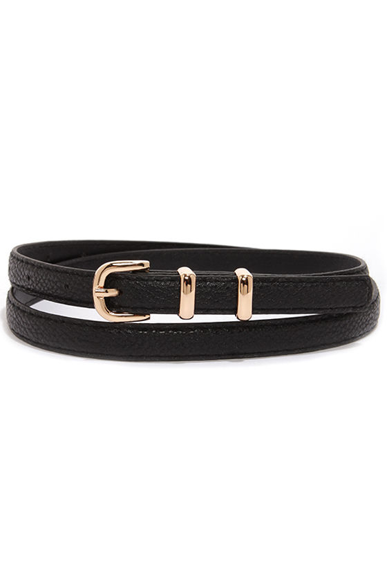 Cute Black Belt - Skinny Belt - Vegan Leather Belt - $10.00 - Lulus