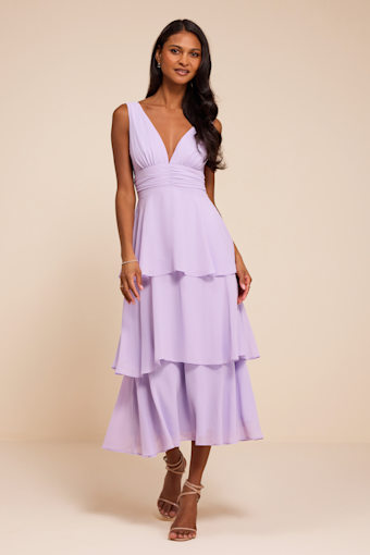Celebration Time Lavender Sleeveless Tiered Midi Dress 2