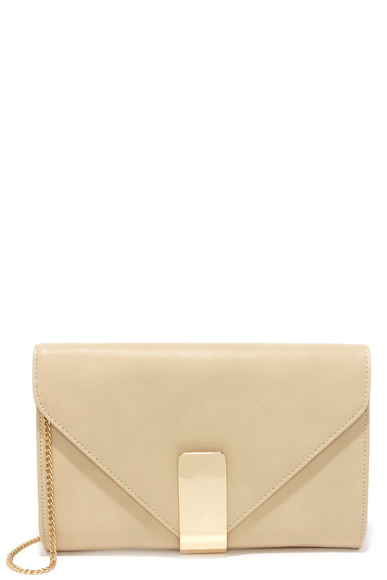 The Night is Young Beige Envelope Clutch at Lulus.com!
