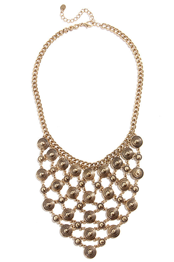 Around of Applause Gold Statement Necklace