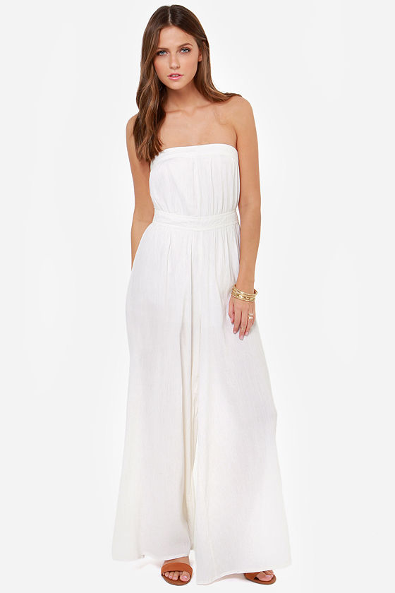 strapless beach jumpsuit