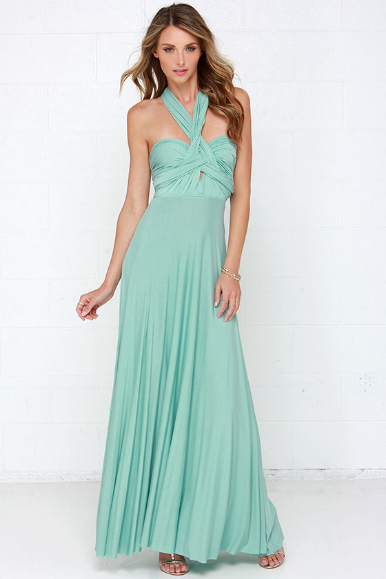 lulus mint green maxi dress