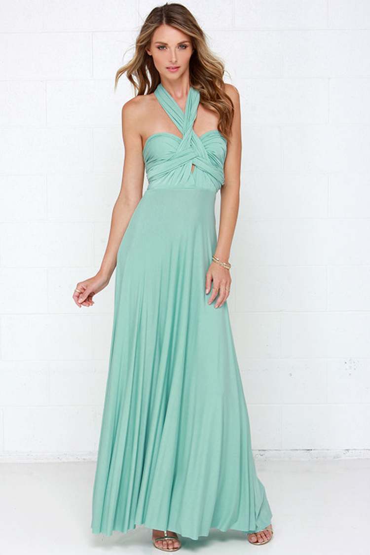 slim fit dress slacks Charming Dark Green Bridesmaid Dresses,Convertible Dresses, Multiway W –  Cutedressy main image 0