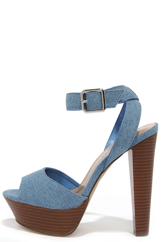 denim heels size 11
